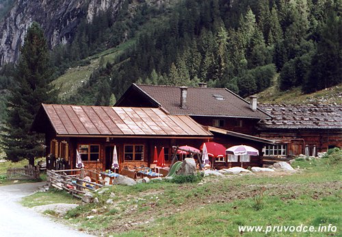Původní dnes již neexistující chata Enzian Hütte