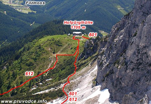 Hofprglhtte ze sedla Steiglpass