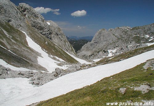 Pohled zpt ze sedla Steiglpass