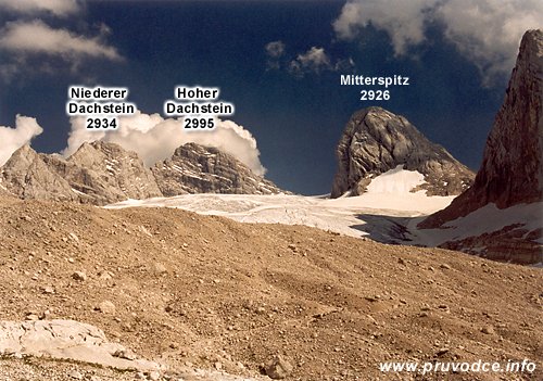 Niederer Dachstein, Hoher Dachstein a Mitterspitz