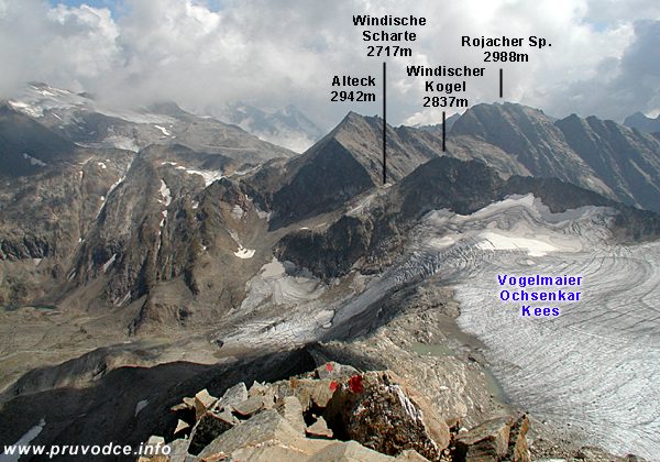 Rojachetr Spitzen a Windischer Kogel, Vogelmaier Ochsenkar Kees