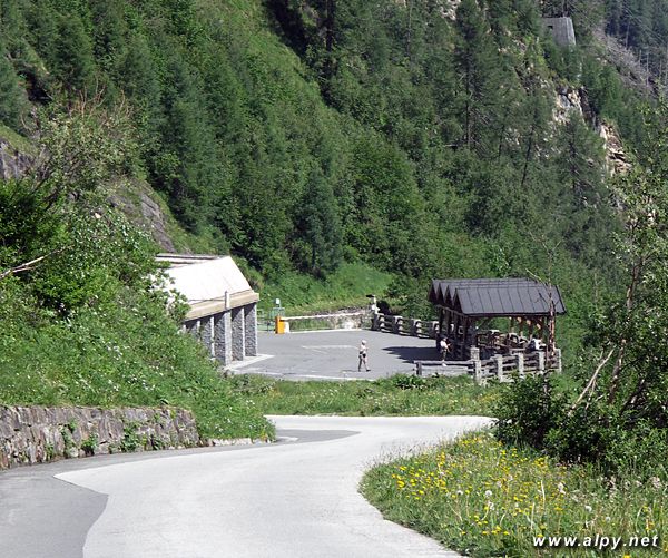 Horní stanice lanovky Lärchwandschrägaufzug